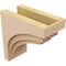 Ekena Millwork 8"W x 16"D x 16"H Classic Rockford Rough Cedar Woodgrain TimberThane Corbel, Primed Tan CORUR08X16X16ROCRCPR - alternate 3
